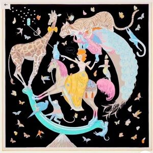 Hermes silk scarf, new with tag in the original box and bag.